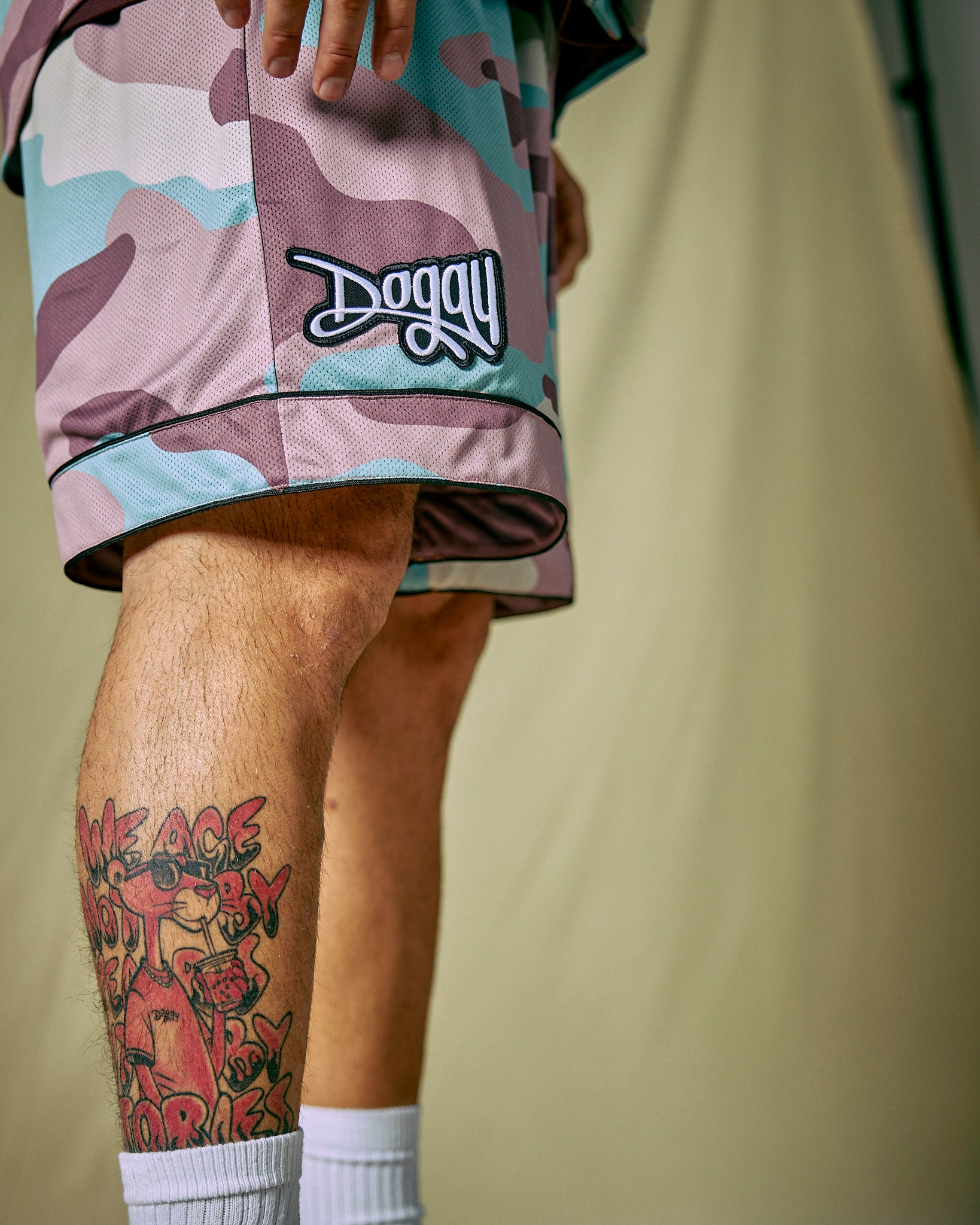 Short Basket Camou Rosa
