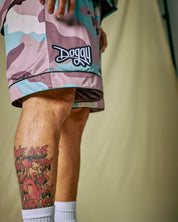 Short Basket Camou Rosa