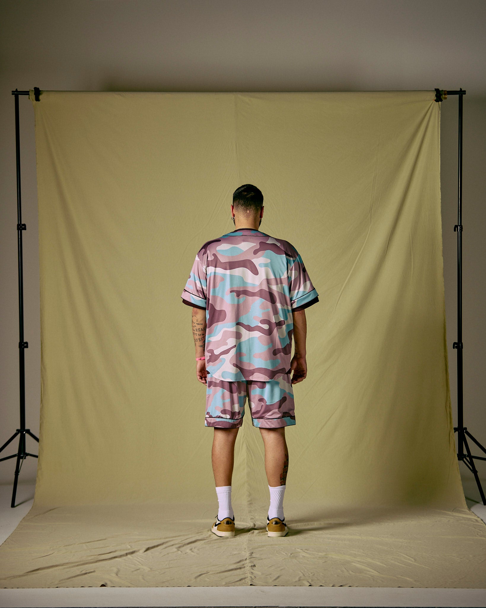 Baseball Shirt Camou Rosa