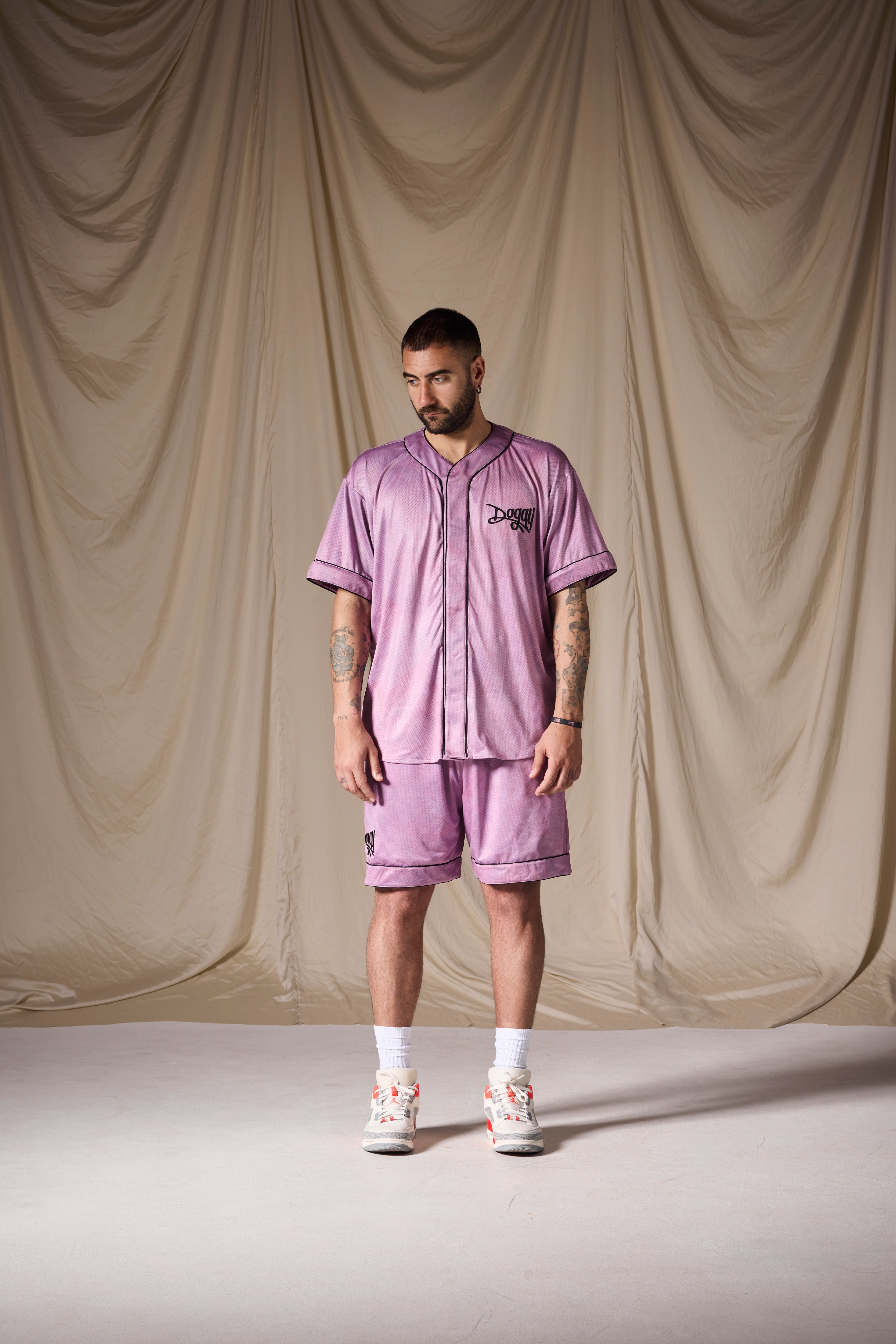 Baseball Shirt Viola antico