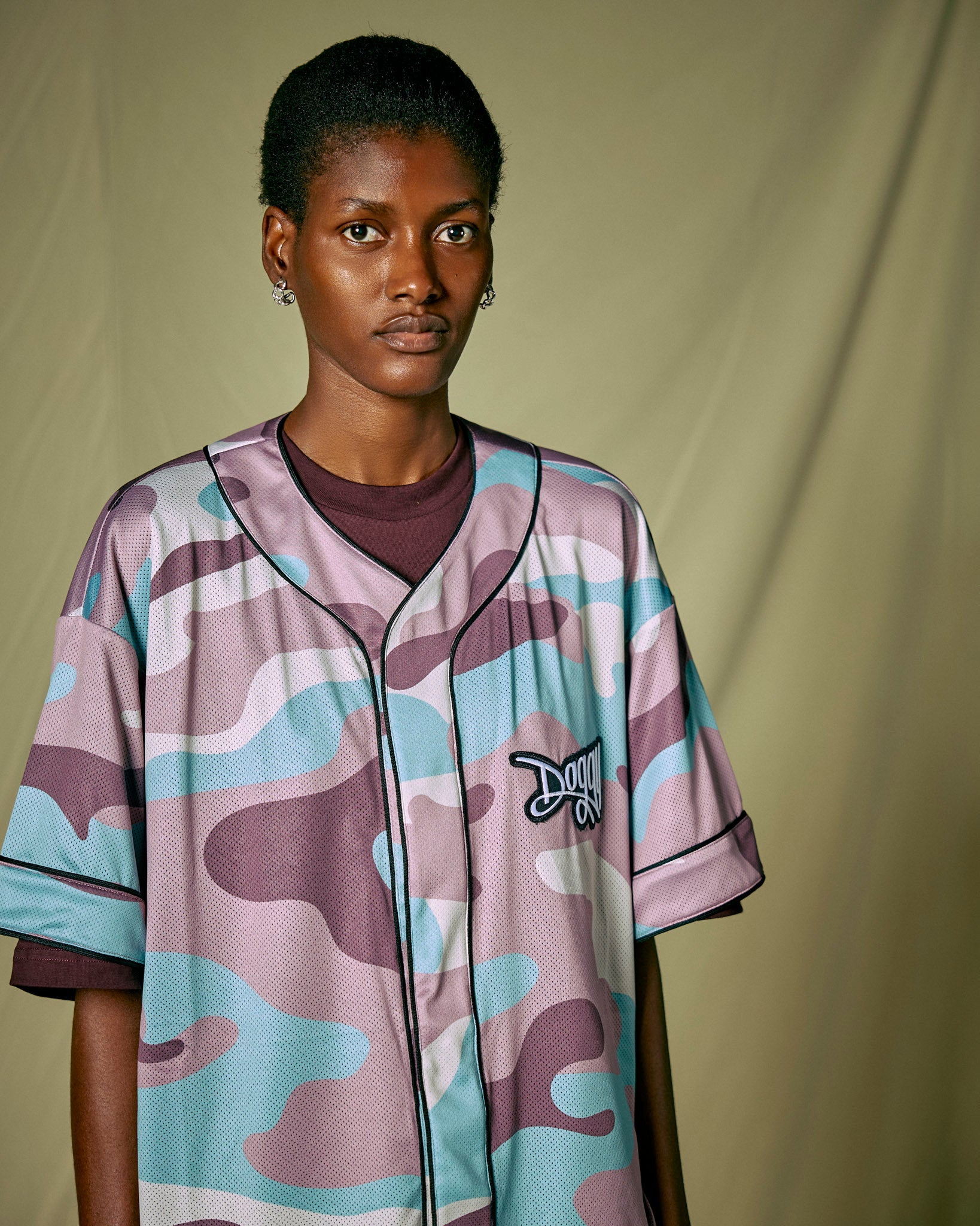 Baseball Shirt Camou Rosa