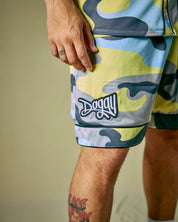 Short Basket Camou Lime