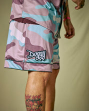 Short Basket Camou Rosa