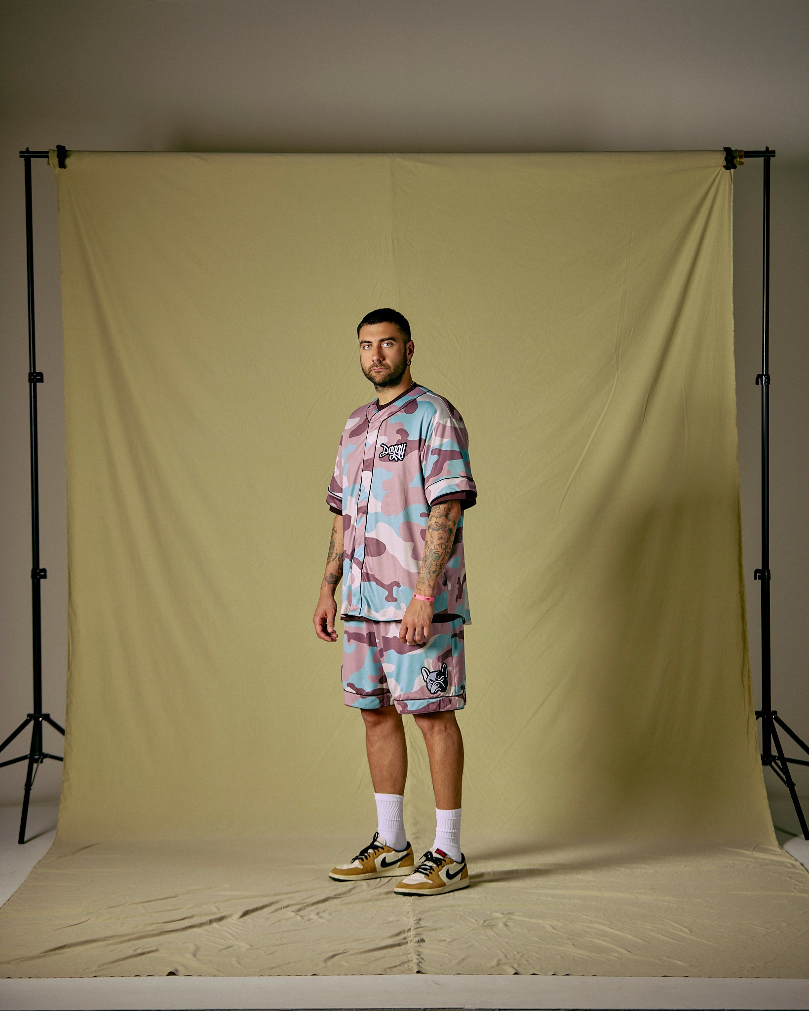 Baseball Shirt Camou Rosa