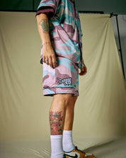 Short Basket Camou Rosa