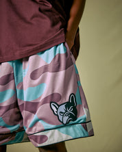 Short Basket Camou Rosa