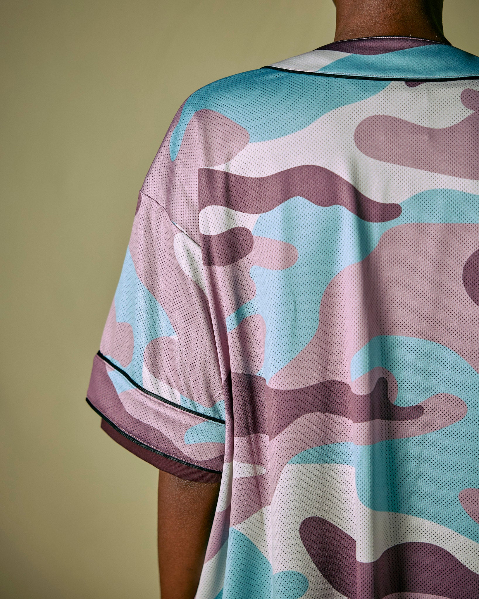 Baseball Shirt Camou Rosa