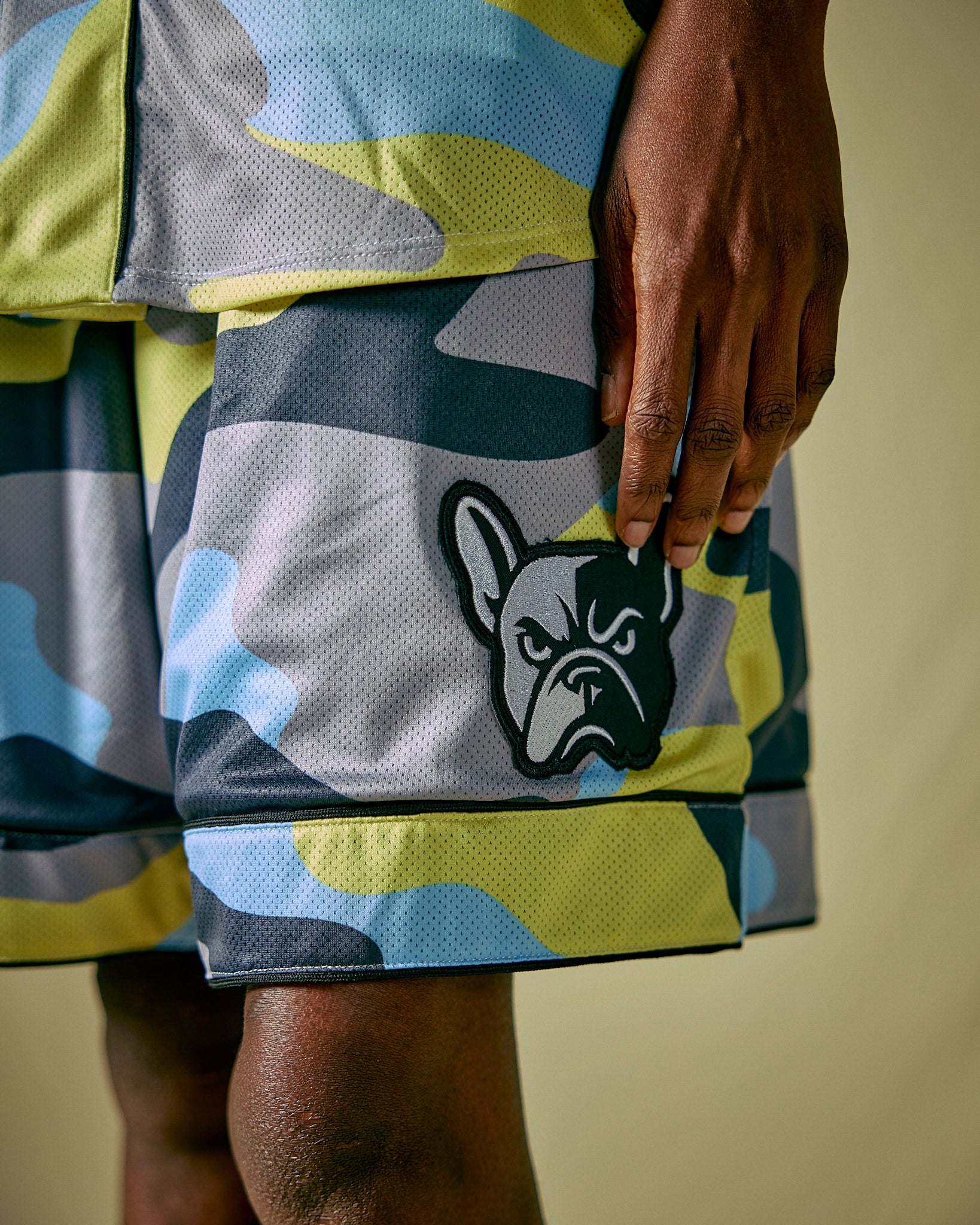 Short Basket Camou Lime