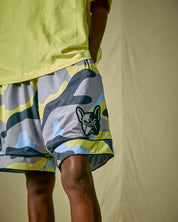 Short Basket Camou Lime